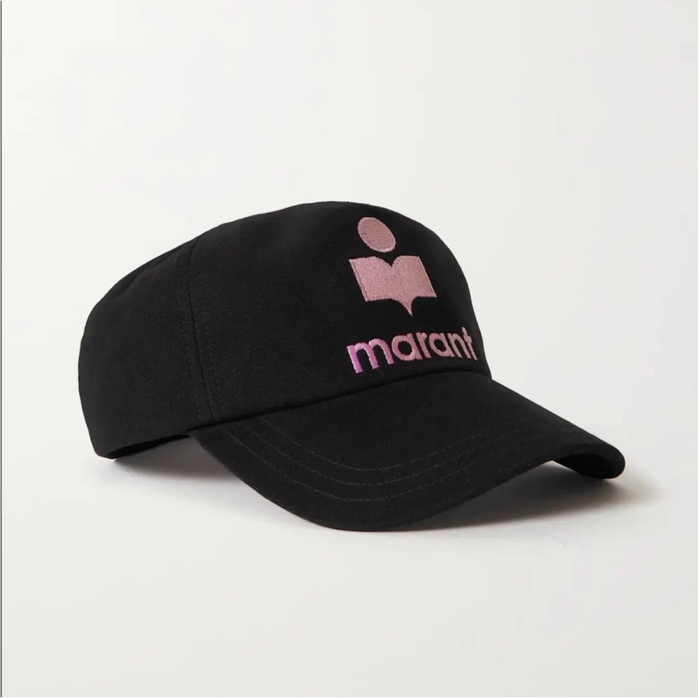 Isabel Marant Black Pink Gradient Tyron Baseball Hat. One size.